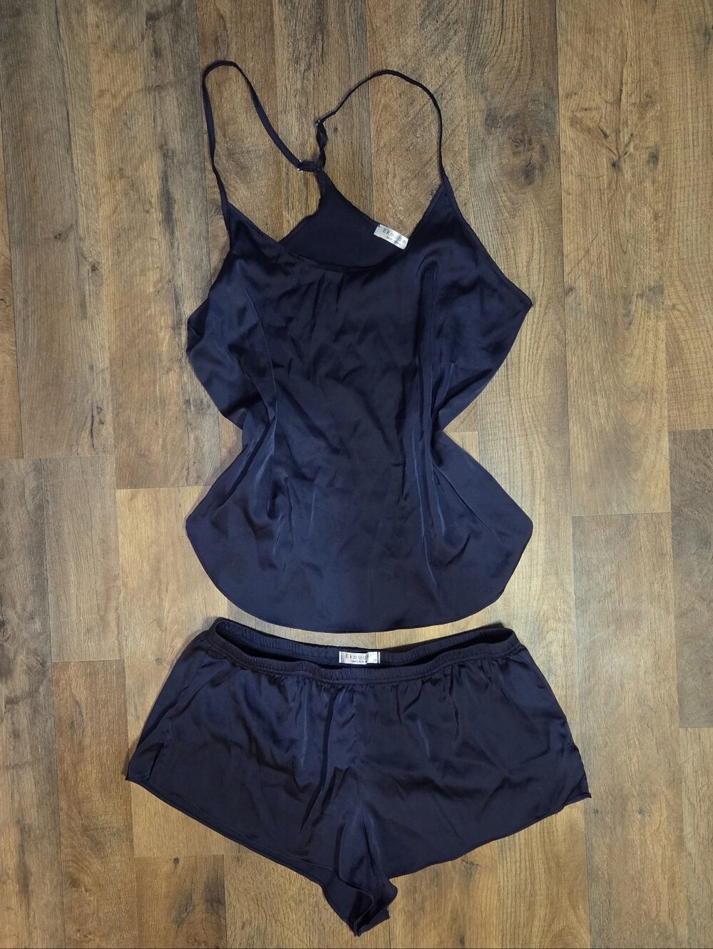 Ekouaer Satin Cami Pajama Set Medium